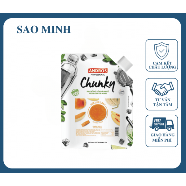 Mứt Chunky Dưa Lưới và Đào